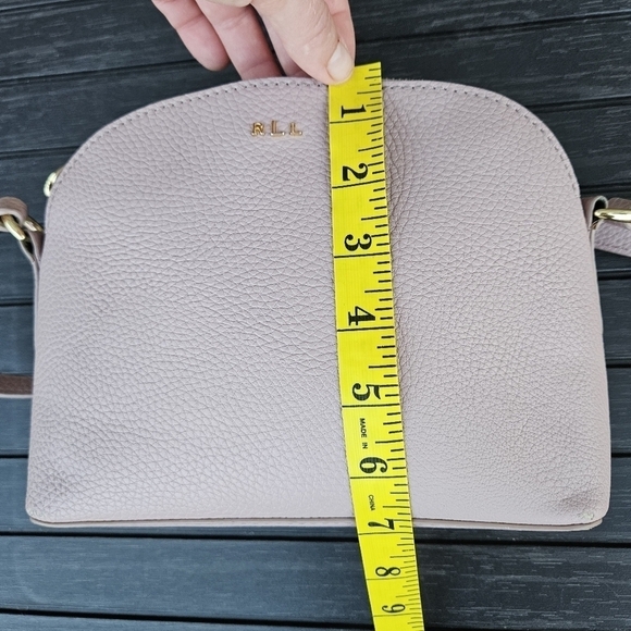 Ralph Lauren Andover Light Pink Crossbody Bag Small Mini Purse Long Strap - Picture 12 of 16